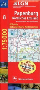 LGN Radwanderkarte Niedersachsen - Papenburg