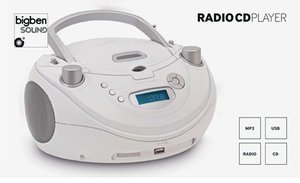 Radio CD-Player CD56USB, Top-Lader, tragbar, weiss