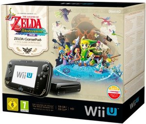 Nintendo Wii U - Konsole - Premium Pack - 32 GB (Schwarz) inklusive  Zelda Wind Waker HD
