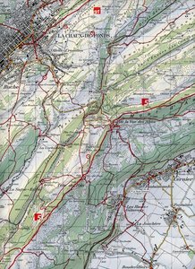 3315T Chasseral - Vue des Alpes Carte d'excursions