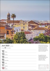 Traumziele 2023 Wochenplaner. Foto-Wandkalender zum Eintragen mit Urlaubsfeeling. Die schönsten Reiseziele in einem Kalender mit Wochenkalendarium.