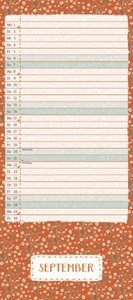 All About Orange 2025 – Planer mit variabler Spaltenzahl – Modernes Pattern-Design – Format 22 x 49,5 cm