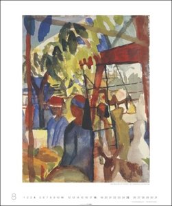 Die Tunisreise Edition Kalender 2024. Aquarelle und Ölbilder von Paul Klee und August Macke in einem großen Wandkalender. Kunstkalender Großformat 46x55 cm