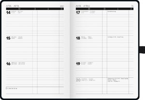 Wochenkalender, Buchkalender, 2024, TimeCenter, Baladek-Einband, schwarz