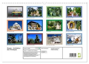 Stupas - Architektur des Himalayas (Wandkalender 2024 DIN A3 quer), CALVENDO Monatskalender