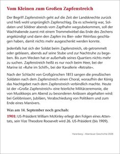 Abenteuer Geschichte Tagesabreißkalender 2026