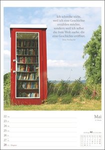 Leben mit Büchern Wochenplaner 2023. Jede Woche eine Weisheit zur Bücherliebe. Termin-Kalender zum Aufhängen mit Platz für Notizen und Zitaten zur Lesefreude.