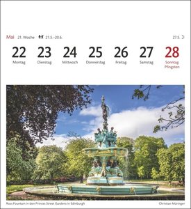 Schottland Sehnsuchtskalender 2023. Postkarten-Fotokalender voll typisch schottischer Motive. Wochenkalender mit Urlaubsfeeling. Die Schönheit Schottlands in einem kleinen Kalender. Zum Aufstellen und Aufhängen.