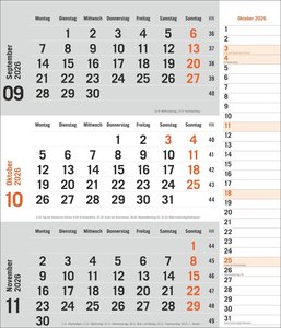 times&more 3-Monatsplaner, orange 2026