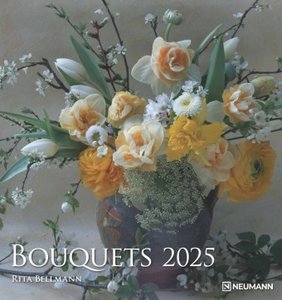N NEUMANNVERLAGE - Bouquets 2025 Fotokunst-Kalender, 45x48cm, Wandkalender mit zwölf bezaubernden Blumenbouquets, liebevolle Blumensträuße, Spiralbindung und internationales Kalendarium