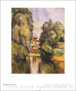 Paul Cézanne Kalender 2024. Kunstvoller Wandkalender mit wunderbaren Gemälden des Impressionismus. Großer Kunst-Kalender 2024 im Hochformat. 46x55 cm