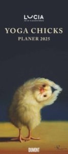 Lucia Heffernan: Yoga Chicks Planer 2025 – Wandkalender – Notiz-Kalender mit 2 Spalten – Format 22 x 49,5 cm