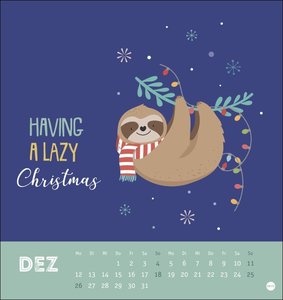 Faultier Postkartenkalender 2022