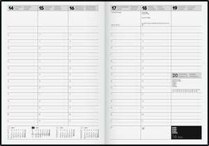 Wochenkalender, Buchkalender, 2024, Modell 781, Baladek-Einband, schwarz