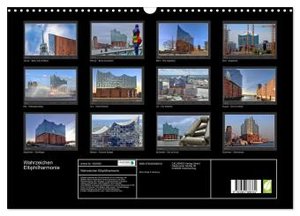Wahrzeichen Elbphilharmonie (Wandkalender 2024 DIN A3 quer), CALVENDO Monatskalender