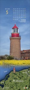 Leuchttürme Lesezeichen & Kalender 2023. Eiland-Leuchtturm-Kalender mit 12 Farbfotos. Kleiner Kalender 2023 mit Lesezeichen zum Heraustrennen.