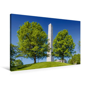 Premium Textil-Leinwand 90 cm x 60 cm quer BOSTON Bunker Hill Monument