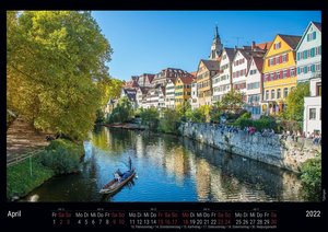 Tübingen 2022 - Black Edition - Timokrates Kalender, Wandkalender, Bildkalender - DIN A3 (42 x 30 cm)