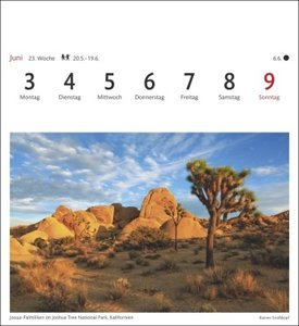 USA Sehnsuchtskalender 2024. Wöchentlich Postkarten in einem Kalender. Foto-Kalender mit typisch amerikanischen Motiven. Tischkalender mit Postkarten zum Sammeln und Verschicken. Auch zum Aufhängen