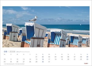Sylt Panorama Postkartenkalender 2026
