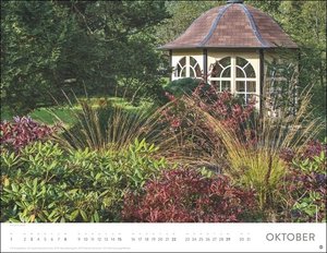 Gartenparadies Posterkalender 2023. Wandkalender mit 12 romantischen Garten-Fotos. Dekorativer Bildkalender für Gartenliebhaber. 44x34 cm. Querformat