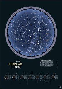 Kosmos Himmelsjahr Wochenkalender 2024. Ein Best-of faszinierender Aufnahmen aus dem Sternenhimmel: Foto-Kalender mit Mondphasen und weiteren astronomischen Daten rund um Sonne, Weltall und Planeten