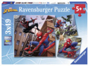 Ravensburger Kinderpuzzle 08025 - Spider-Man beschützt die Stadt - 3x49 Teile Spider-Man Puzzle für Kinder ab 5 Jahren