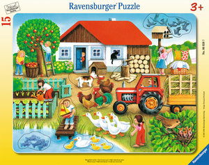 Ravensburger Kinderpuzzle - 06020 Was gehört wohin? - Rahmenpuzzle für Kinder ab 3 Jahren, mit 15 Teilen