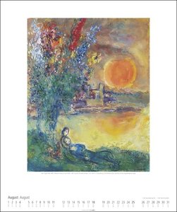 Marc Chagall Kalender 2024. Kunstvoller Wandkalender mit farbenprächtigen Meisterwerken des 20. Jahrhunderts. Großer Kunst-Kalender 2024. 46x55 cm. Hochformat