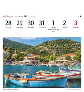 Griechische Inseln Sehnsuchtskalender 2025 - Wochenkalender mit 53 Postkarten
