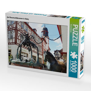 CALVENDO Puzzle Am Rossmarktbrunnen in Alzey 1000 Teile Puzzle quer