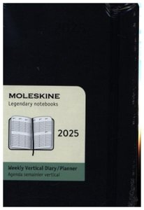Moleskine 12 Monate Wochenkalender 2025, Pocket, Schwarz