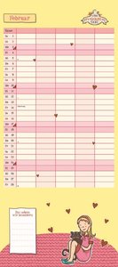 Schule der magischen Tiere Familienkalender 2025 - Wandkalender - Familienplaner mit 5 Spalten - Format 22 x 49,5 cm