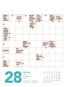 Stefan Heine Kreuzworträtsel 2025 Tagesabreißkalender - 11,8x15,9 - Rätselkalender - Knobelkalender - Tischkalender