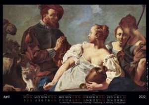 Zeitgenössische Venezianische Malerei des 18. Jahrhunderts 2022 - Black Edition - Timokrates Kalender, Wandkalender, Bildkalender - DIN A3 (42 x 30 cm)