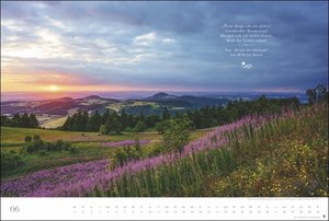 Deutschlands Höhen - Ein literarischer Spaziergang Kalender 2023. Texte deutscher Literaten in einem großen Wandkalender kombiniert mit beeindruckenden Landschaftsfotos.