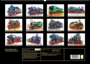Beeindruckende Dampflokomotiven (Premium, hochwertiger DIN A2 Wandkalender 2023, Kunstdruck in Hochglanz)