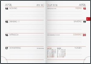 Wochenkalender, Taschenkalender, 2024, Modell 731, Naturkarton, hanf