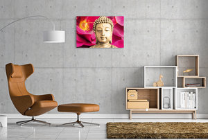 Premium Textil-Leinwand 90 cm x 60 cm quer Lieblicher Buddha