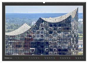Wahrzeichen Elbphilharmonie (Wandkalender 2024 DIN A2 quer), CALVENDO Monatskalender
