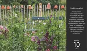 Eine Reise durch die Welt der Gärten Premiumkalender 2023. Tischkalender mit 365 Fotos idyllischer Gärten. Farbenprächtiger Aufstellkalender 2023. Garten-Kalender für jeden Tag.