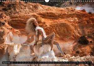 Naturwesen - Bodypainting Körperlandschaften (Wandkalender 2023 DIN A3 quer)