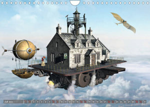 Steampunk Welten (Wandkalender 2023 DIN A4 quer)