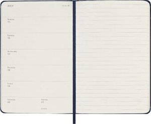Moleskine 12 Monate Wochen Notizkalender 2024, Pocket/A6, Saphir