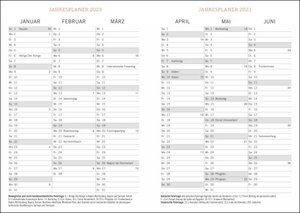 Tages-Kalenderbuch A6, schwarz 2023