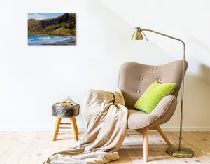 Premium Textil-Leinwand 45 cm x 30 cm quer Talisker Bay, Isle of Skye
