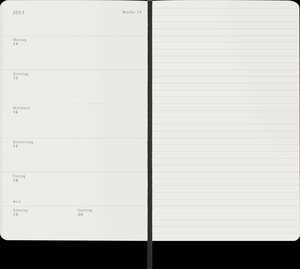 Moleskine 12 Monate Wochen Notizkalender Deutsch 2025, Large/A5