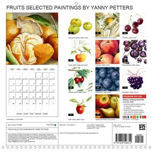 FRUITS SELECTED PAINTINGS BY YANNY PETTERS (Wall Calendar 2021 300 × 300 mm Square)