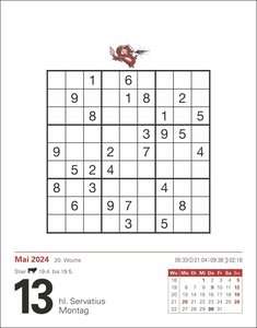 Sudoku Tagesabreißkalender mit täglichen Rätseln. Tageskalender zum Abreißen für Rätselfreunde. Aufstellkalender 2024: Rätselspaß mit dem Abreißkalender für jeden Tag