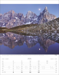 Weltnaturerbe Dolomiten Kalender 2026